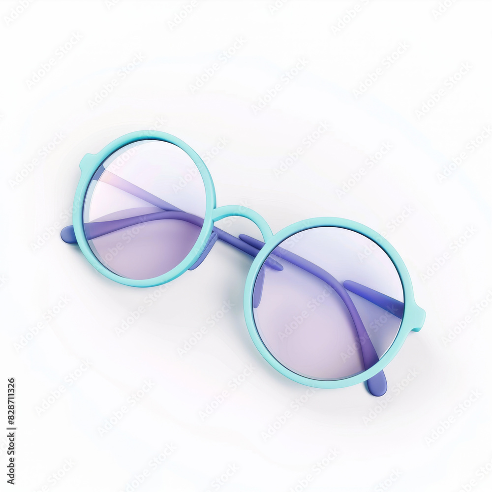 Fototapeta premium glasses icon in 3D style on a white background