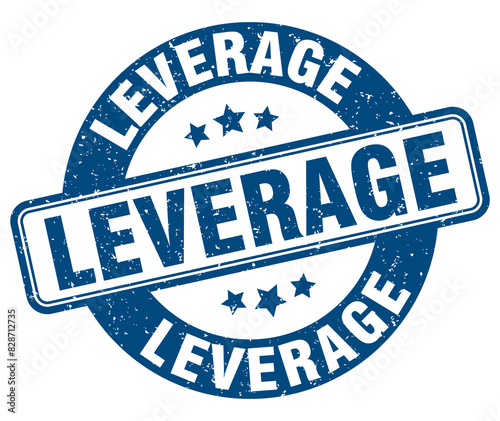 leverage stamp. leverage label. round grunge sign