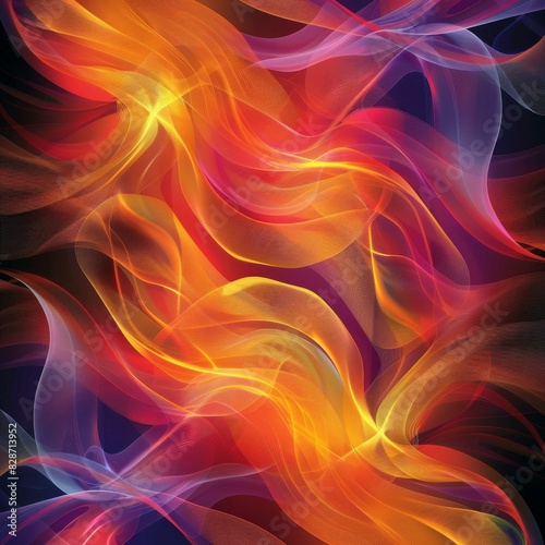 Abstract Colorful Flames
