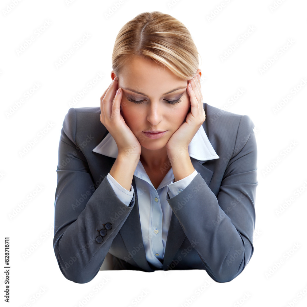 Anxious Office Worker – Female: A portrait of a female office worker, biting her nails and looking anxious, isolated on a white background.
Anxious Office Worker – Female: A portrait of a female office worker, biting her nails and looking anxious, isolated on a white background.