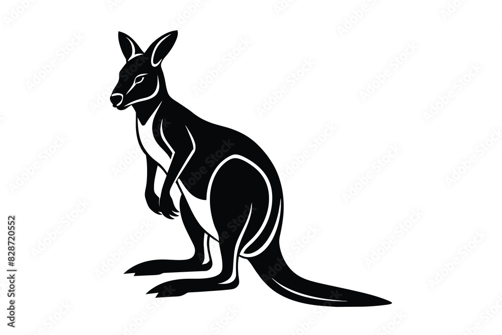 Wallaby Silhouette Vector illustration design Wallaby Silhouette Vector illustration design