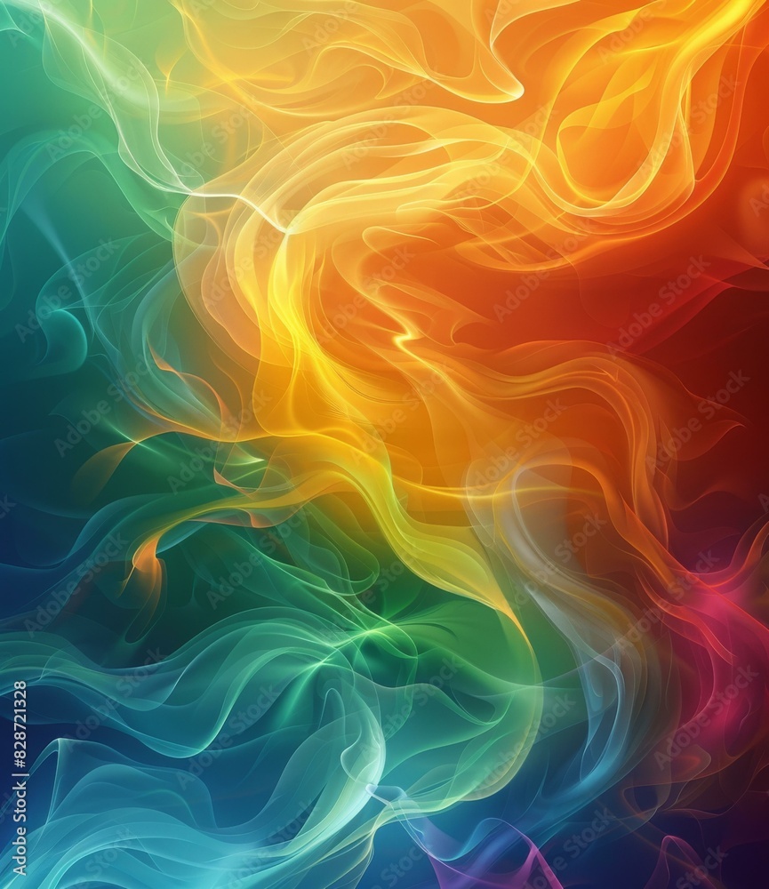 Abstract Swirls of Vibrant Colors Abstract Swirls of Vibrant Colors