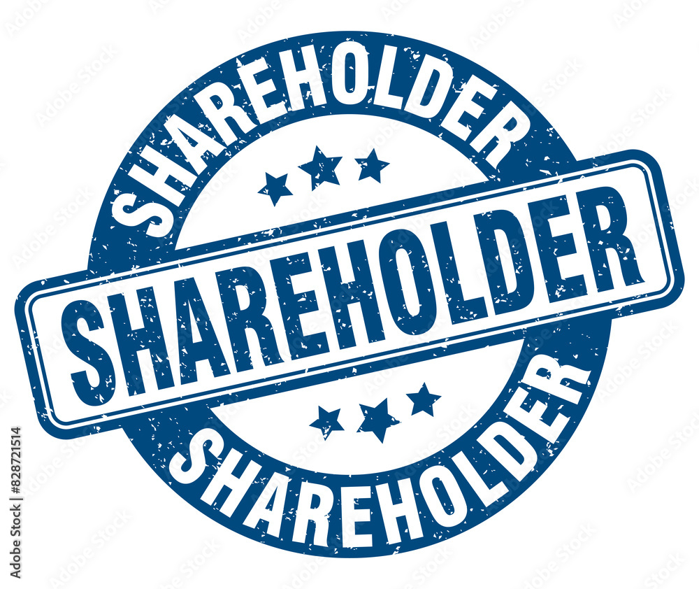 Fototapeta premium shareholder stamp. shareholder label. round grunge sign