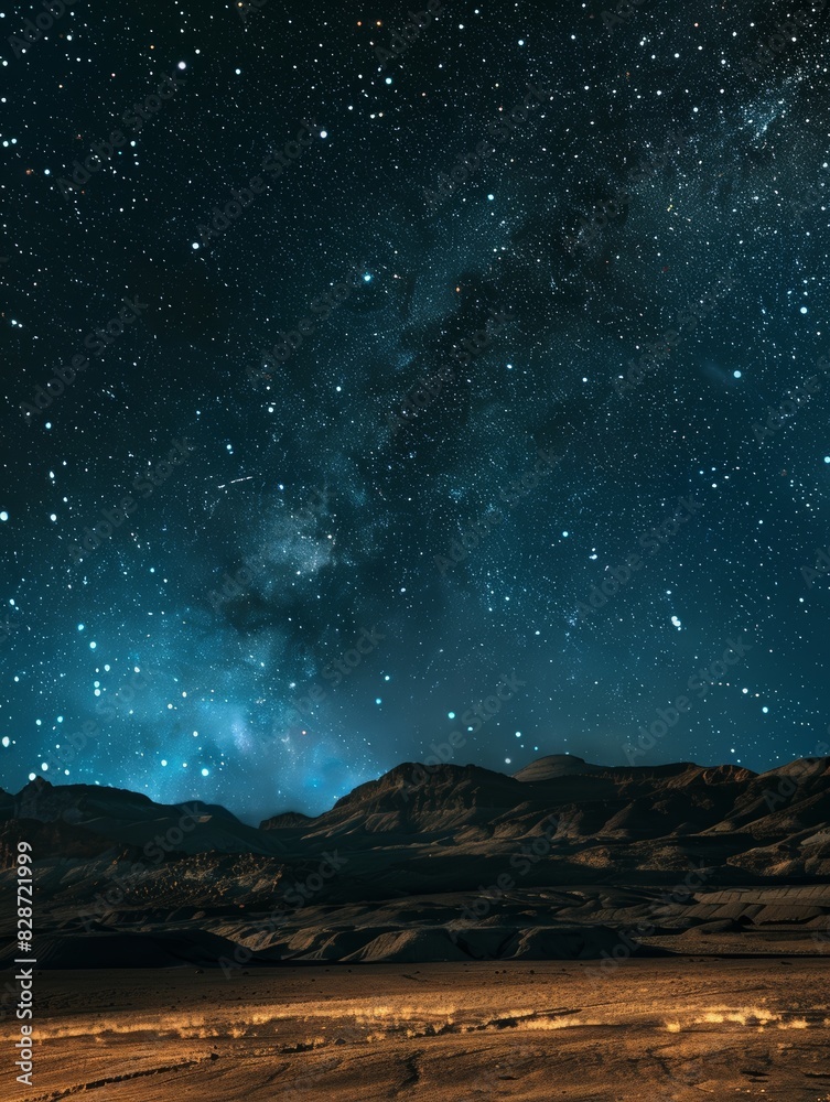 Fototapeta premium Cosmic Night Sky Background for Space Exploration Generative AI