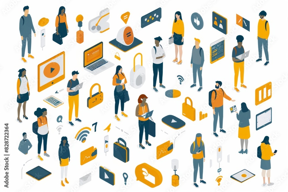 Businessman using a high tech device to manage digital operations, symbolizing the power of smart technology in business management Businessman using a high tech device to manage digital operations, symbolizing the power of smart technology in business management