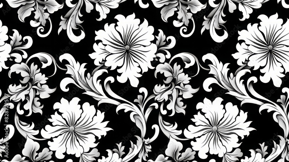 seamless floral pattern, tiled texture