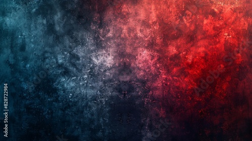 A red  blue and black background with a white dot in the middle