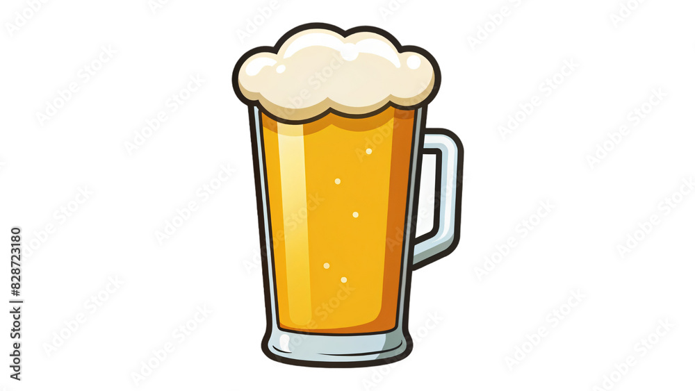 A cold, golden lager beer in a tall glass with a frothy white head A cold, golden lager beer in a tall glass with a frothy white head