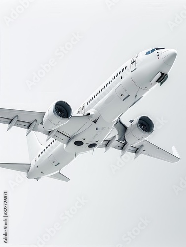 A sleek and sophisticated airplane soars through the sky, its wings cutting through the air like a knife through butter