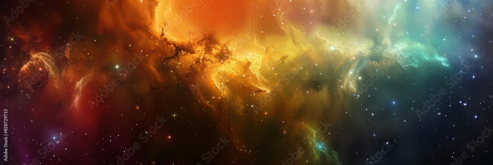 Naklejka premium Cosmos background with stardust, nebula and stars. Galaxy backdrop. Infinite universe, milky way