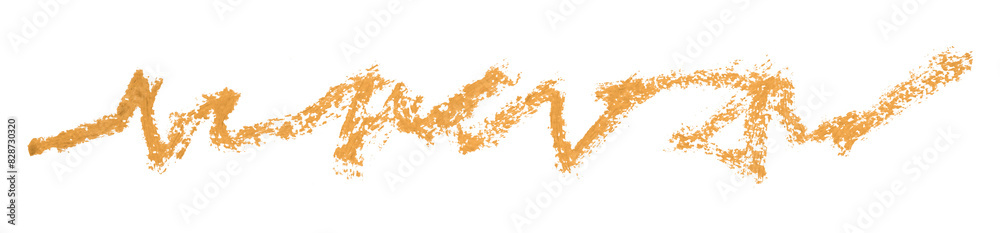 Orange pencil strokes isolated on transparent background Orange pencil strokes isolated on transparent background