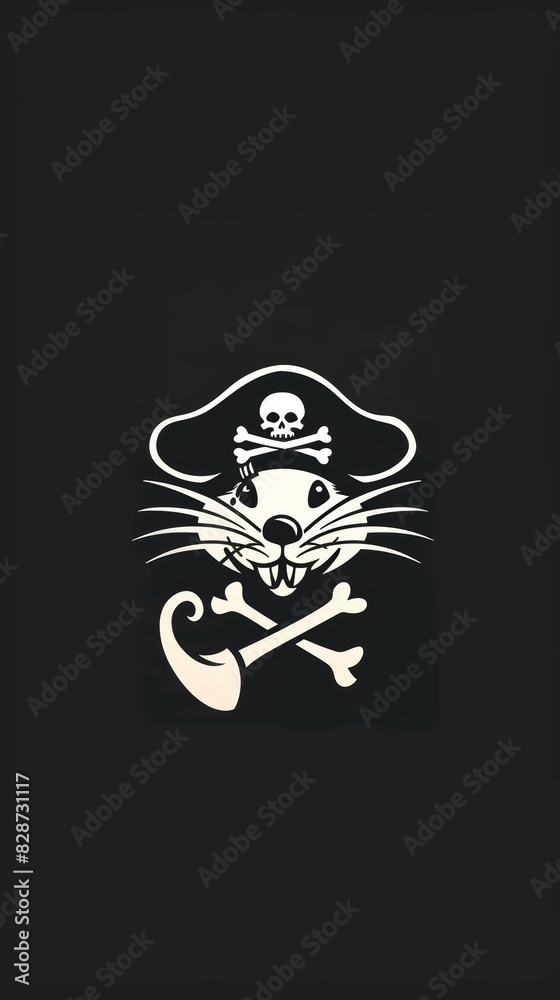 Pirate Rat Logo for Swashbuckling Adventures Generative AI