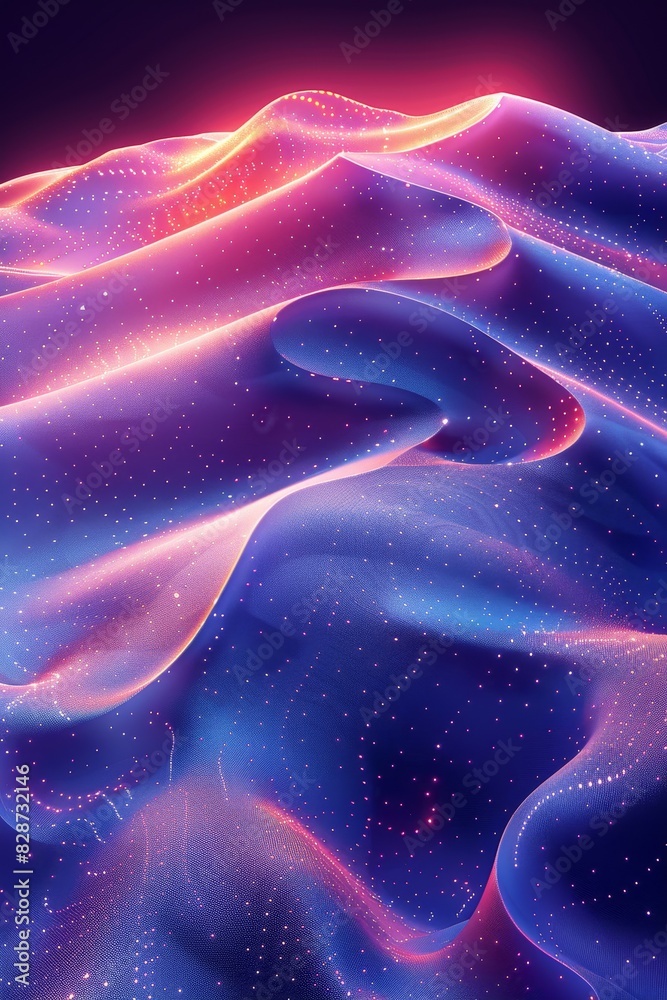 Fototapeta premium Elegant Computer Generated Blue and Pink Wave
