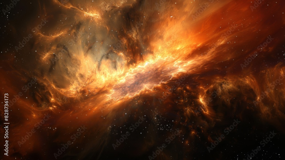 Fototapeta premium Cosmos background with stardust, nebula and stars. Galaxy backdrop. Infinite universe, milky way
