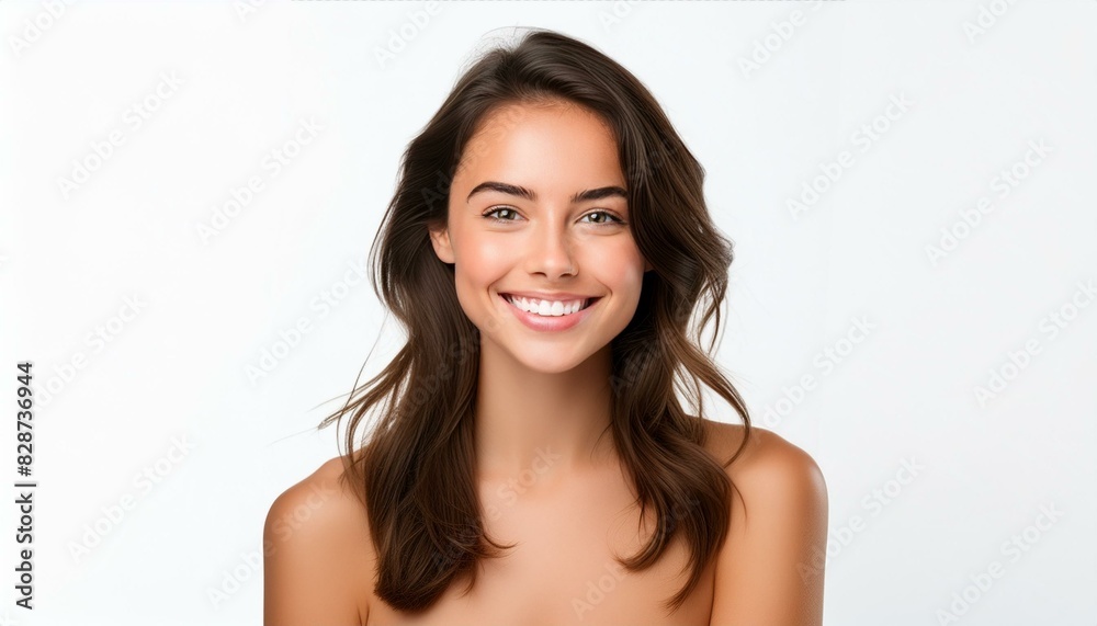 portrait of a lovely young woman isolated on white background portrait of a lovely young woman isolated on white background