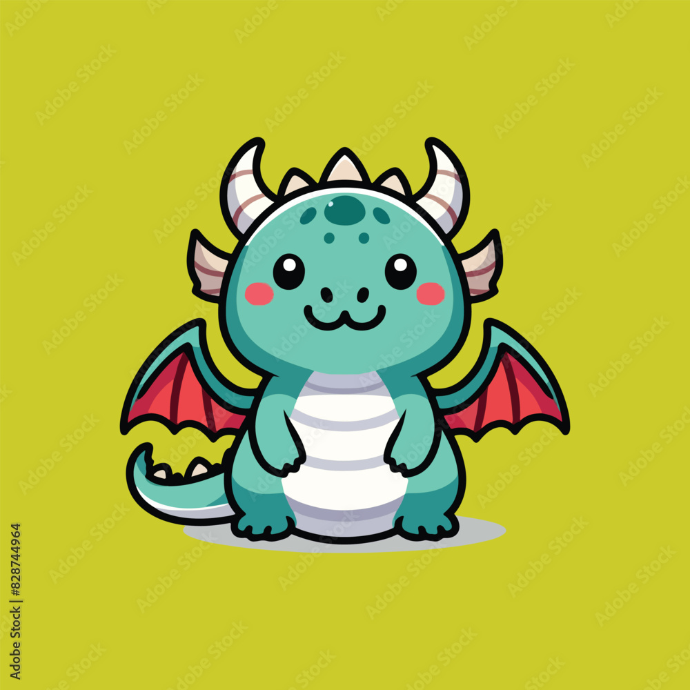A Nice Dragon Cartoon Vector A Nice Dragon Cartoon Vector