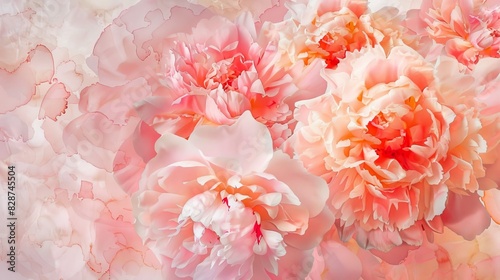 Beautiful Pink Peonies in Full Bloom During Spring Morning