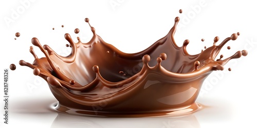 Luscious Liquid Chocolate Splash: A Scene of Pure Delight