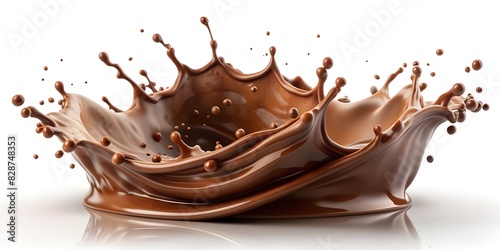 Luscious Liquid Chocolate Splash: A Scene of Pure Delight