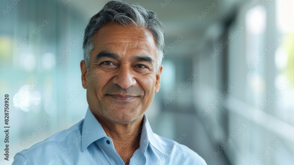 Close up portrait of confident mature leader in office setting. Close up portrait of confident mature leader in office setting.