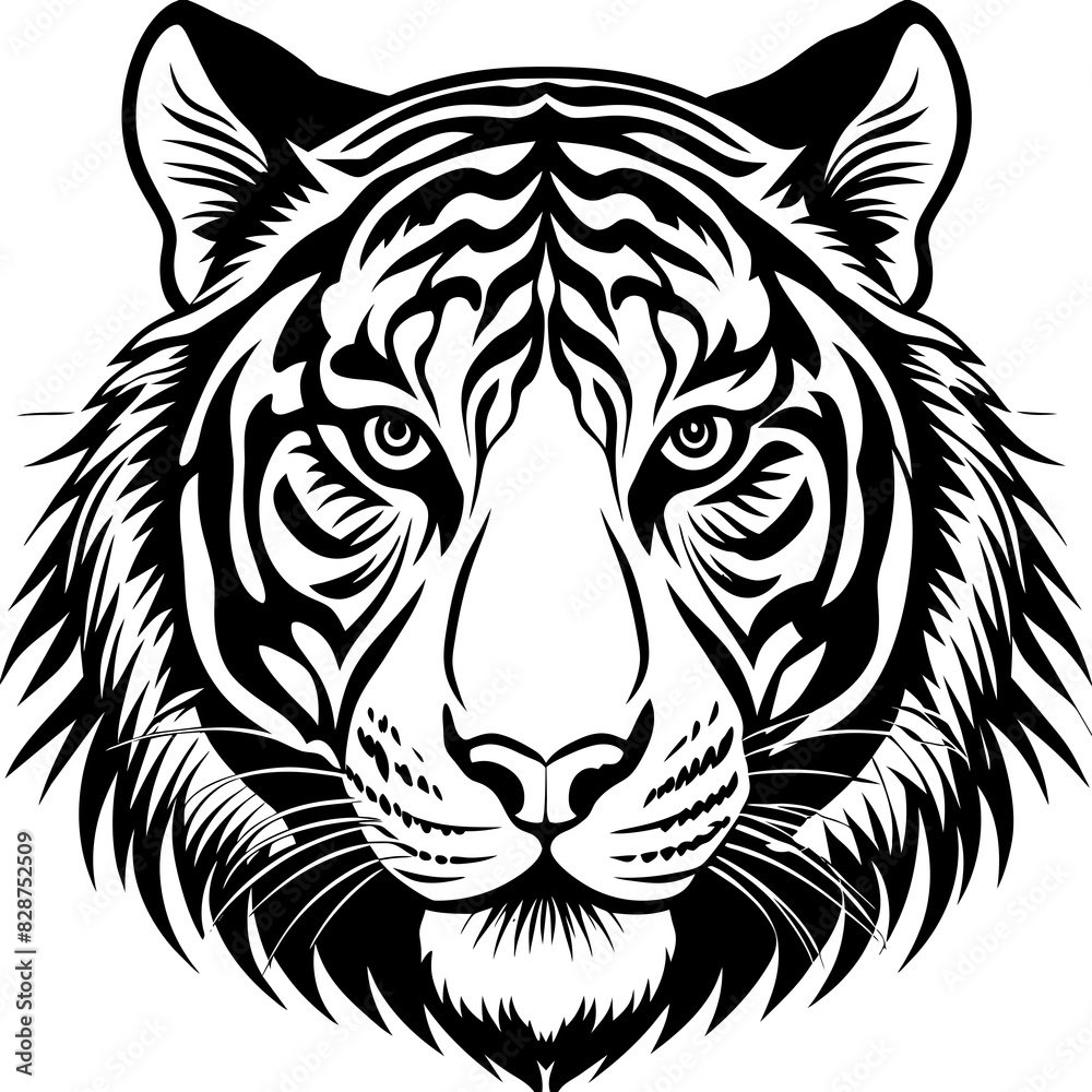 Obraz premium tiger head vector