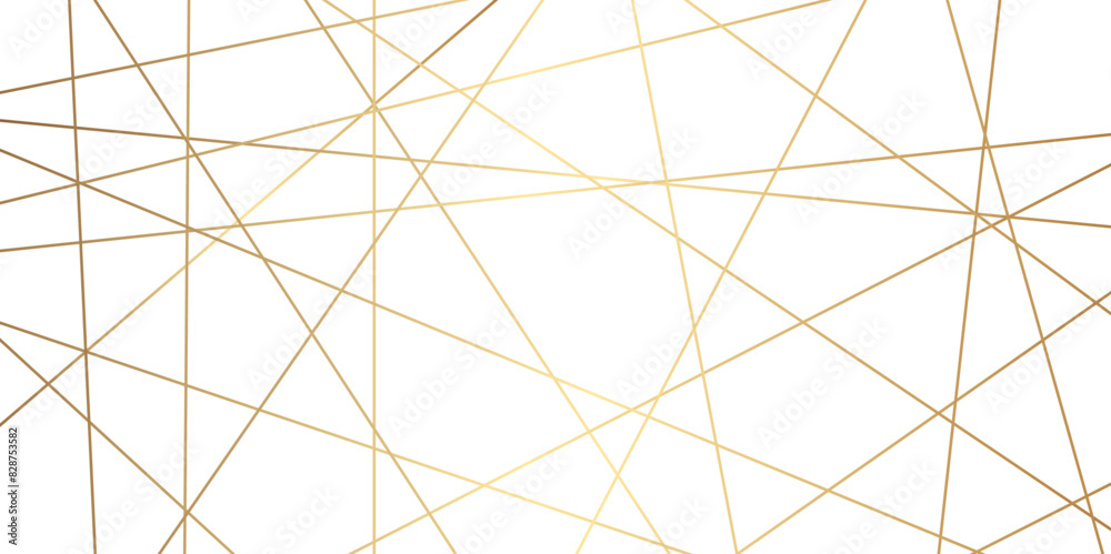 Luxury premium shiny golden geometric lines overlap design for cosmetic product cover background. Vector geometric luxury golden lines for banner, template, book cover, cosmetic product cover.  