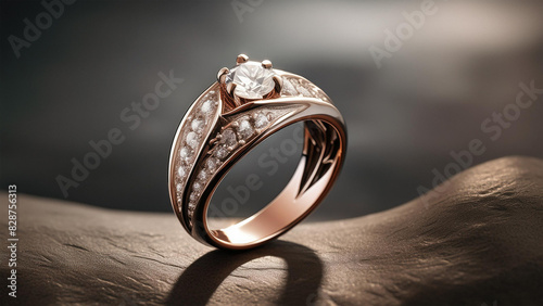 golden ring with diamonds