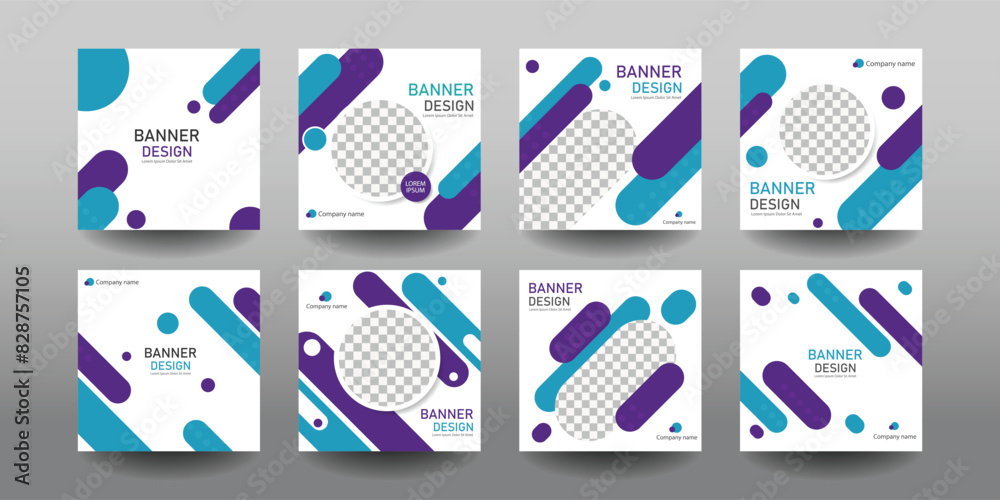 Blue and purple square banner templates design set, Modern square banner background wallpaper, sale ads for web Fashion promotion banner for promotion Blue and purple square banner templates design set, Modern square banner background wallpaper, sale ads for web Fashion promotion banner for promotion