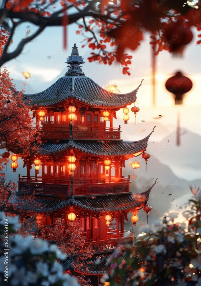 Elegant Chinese Pavilion: Architecture and Serenity