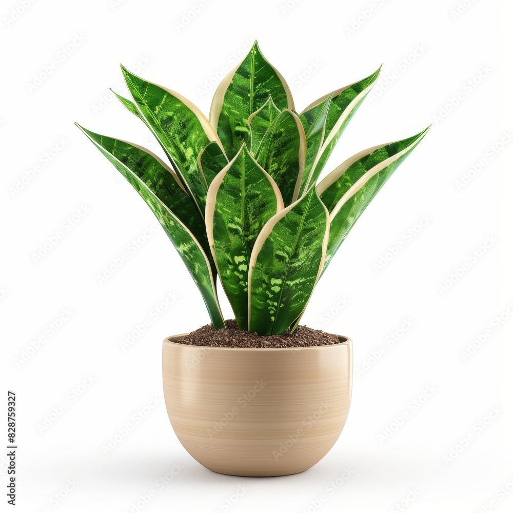 The image shows a 3D rendering of a plant in a pot The image shows a 3D rendering of a plant in a pot