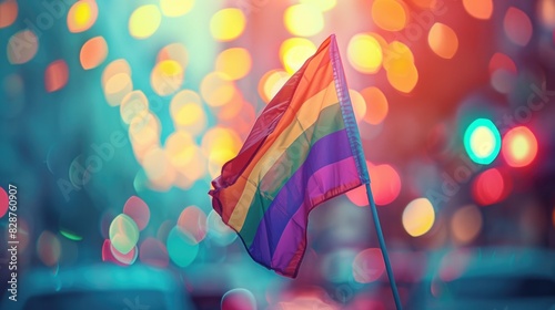colorful rainbow gay flag, symbol of lgbt people, diversity of genders love,romance, tolerance,celebration,concept of lgbtq community equality movement,lgbt happy pride month, generative ai