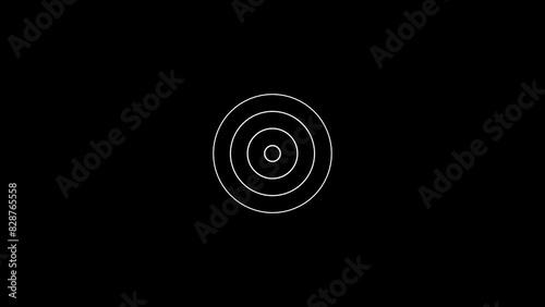 Animation of circular electric wave spreading with transparent channel.	