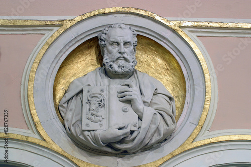 Εκτύπωση καμβά Saint Luke the Evangelist, Basilica Assumption of the Blessed Virgin Mary, Marij