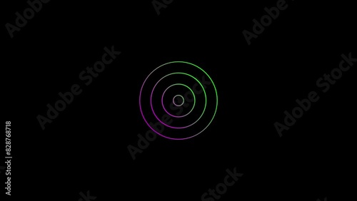 Animation of circular electric wave spreading with transparent channel.	