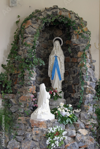 Our Lady of Lourdes, chapel of the Good Shepherd in Gornje Bazje, Croatia photo