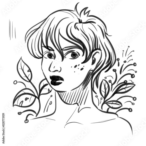 Man with a flower