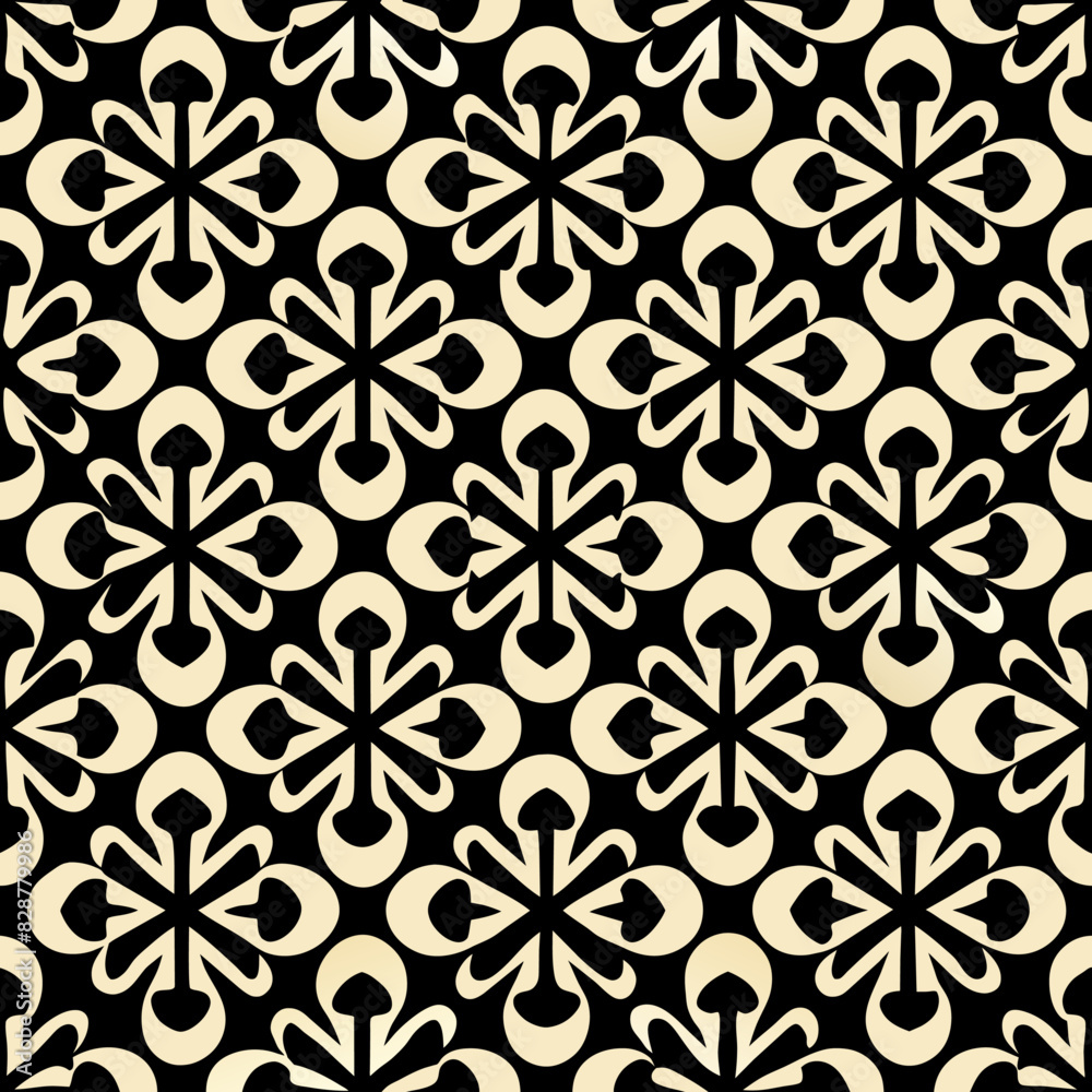 Monochrome background with retro pattern design 