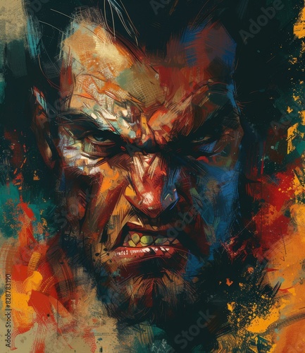 portrait of wolverine from marvel comics photo