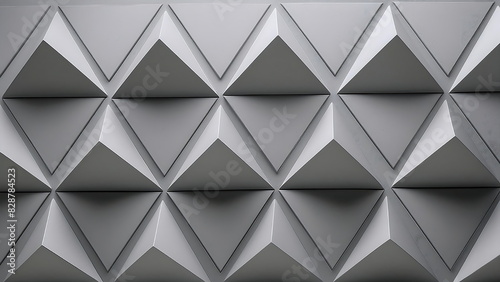Modern Wall with Repeating Geometric Patterns, Highlighting Minimalist Design