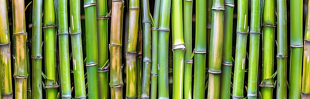 background of rows of shiny fresh green bamboo background of rows of shiny fresh green bamboo