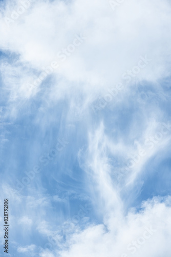 A blue sky with white clouds