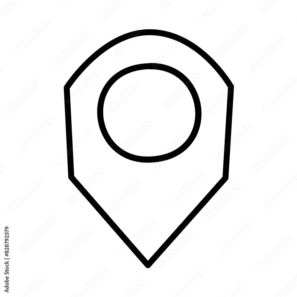 Pin location and navigation of doodle icon Pin location and navigation of doodle icon