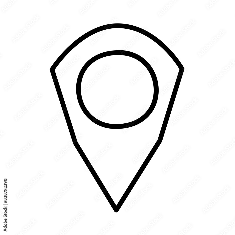 Pin location and navigation of doodle icon Pin location and navigation of doodle icon