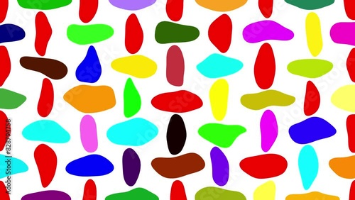Abstract 3D blobs loop. Colorful metaballs morphing. Fluid move animation.