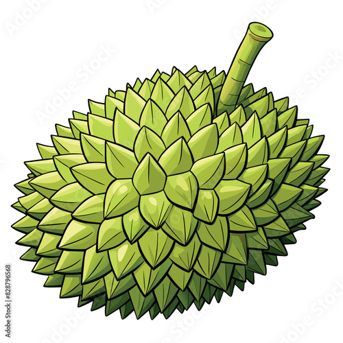 Durian cartoon vector Illustration flat style artwork concept