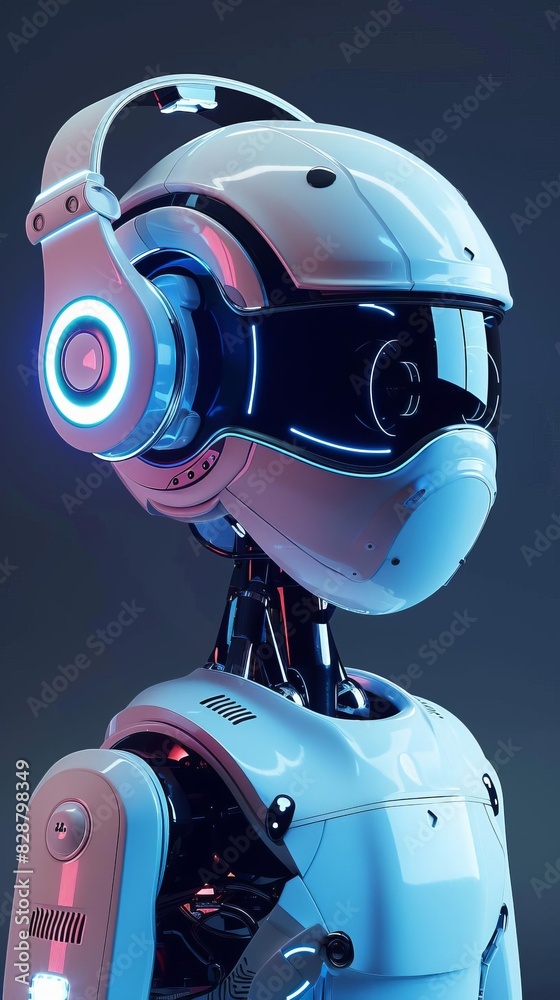 illustration Model Holographic AI assistant providing virtual customer service and support illustration Model Holographic AI assistant providing virtual customer service and support