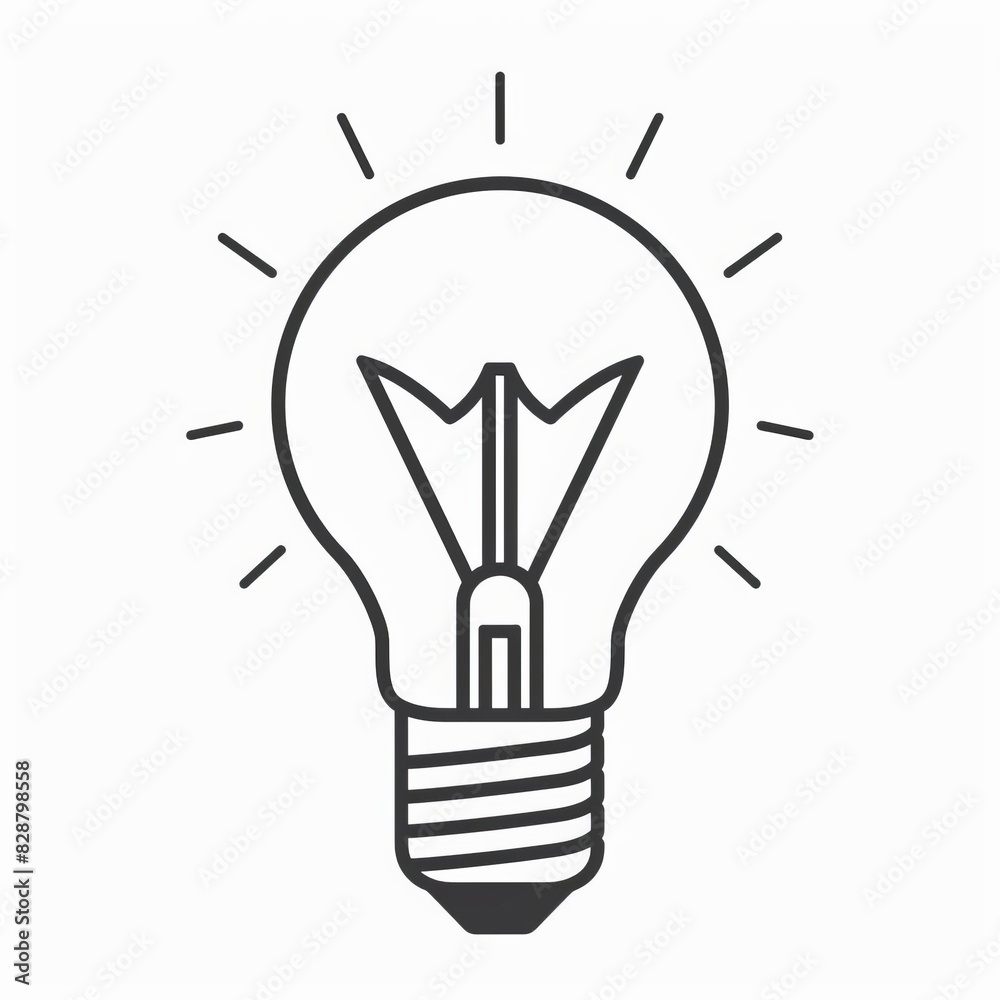 illustration Model Minimal line art icon of a house with simple geometric shapes