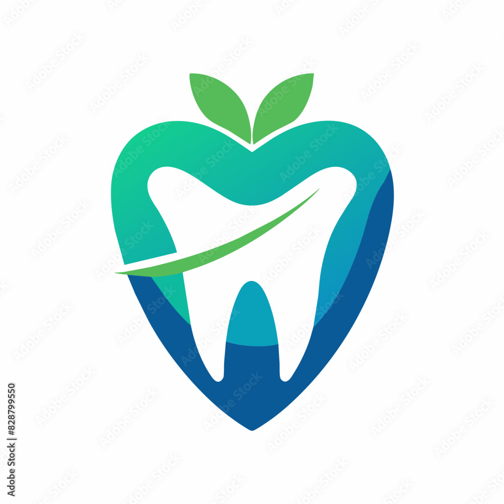 a Dental logo vector with a modern style Dental logo concept on a solid white background.