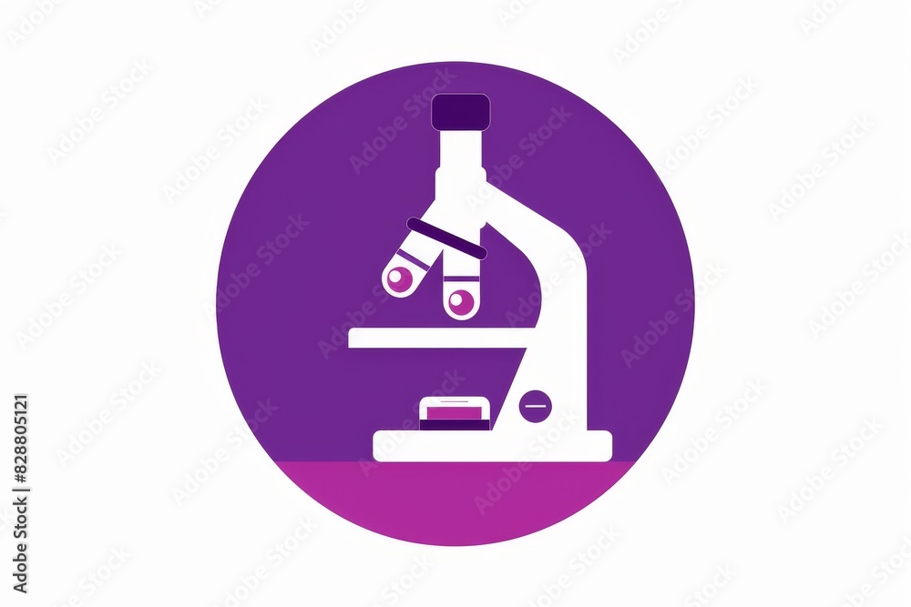 Simple and modern icon of a microscope, perfect for use in educational and scientific graphics Simple and modern icon of a microscope, perfect for use in educational and scientific graphics