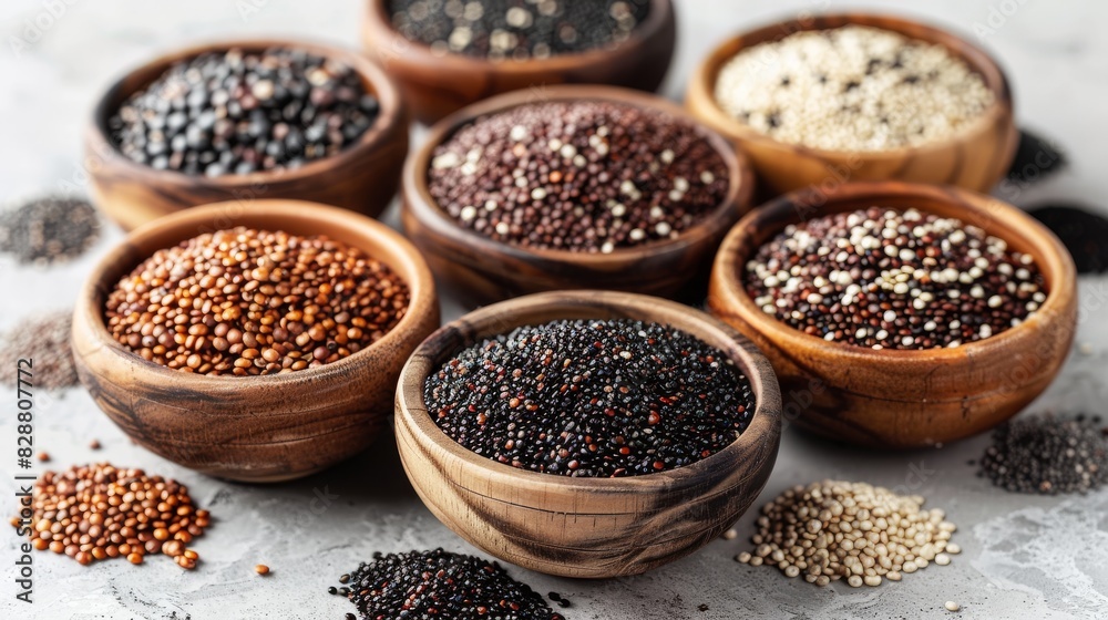 Quinoa grains isolated on a white background. Quinoa grains isolated on a white background.
